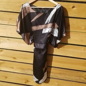 BCBG flutter sleeve black dress